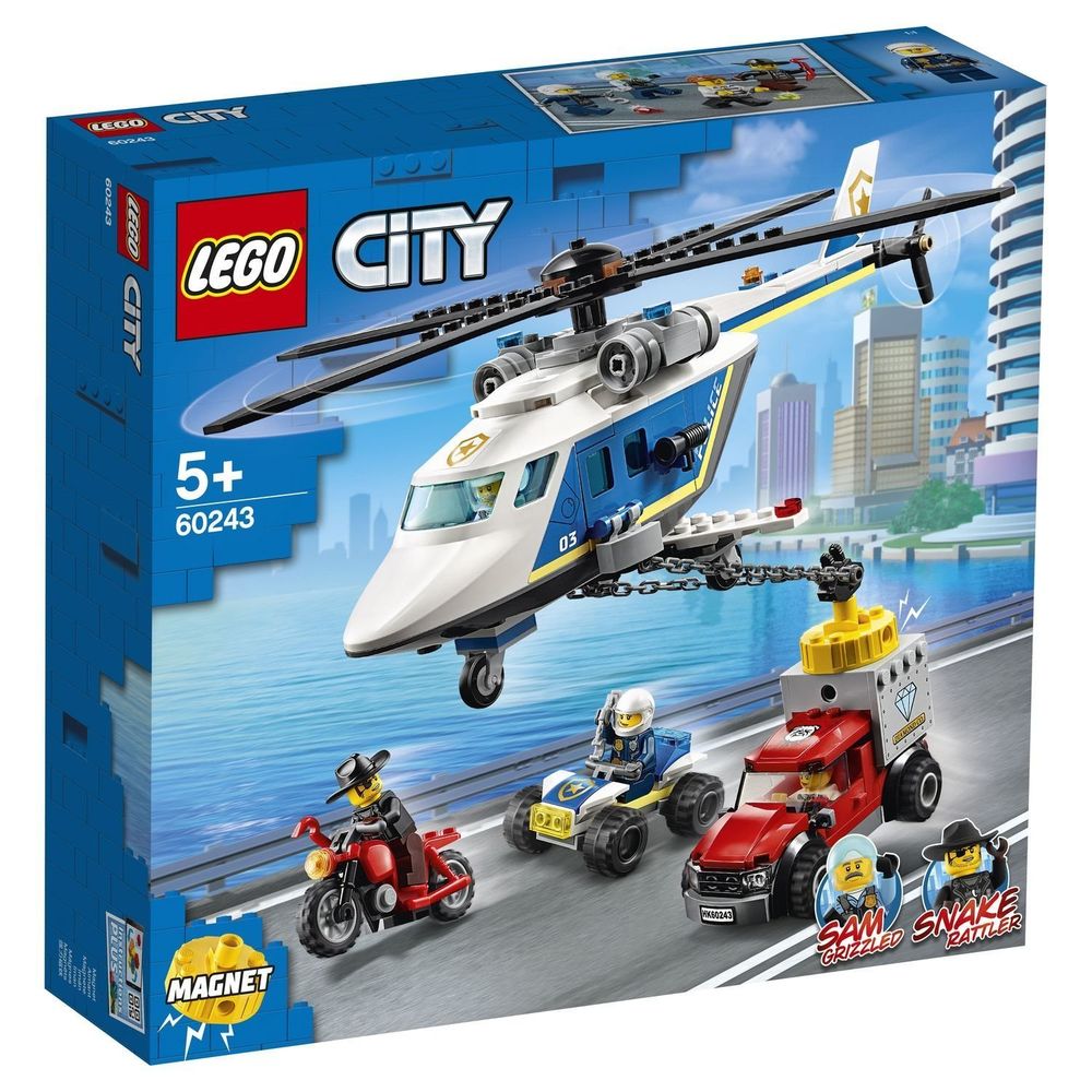 Конструктор LEGO City Police 60243 Погоня на полицейском вертолёте