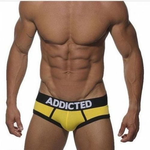 Мужские трусы брифы желтые Seobean Addicted Yellow brief