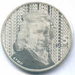 5 евро 2006 год. Нидерланды. 400 лет со дня рождения Рембрандта. Серебро BrUNC