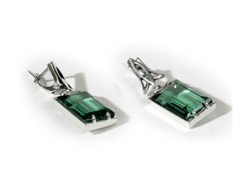 "Бонапарт" серьги в серебряном покрытии из коллекции "Дефиле" от Jenavi с английским замком