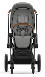 Коляска Cybex Priam IV Chrome Brown complete и автокресло Cloud G i-Size Fog Grey 3 в 1 Mirage Grey