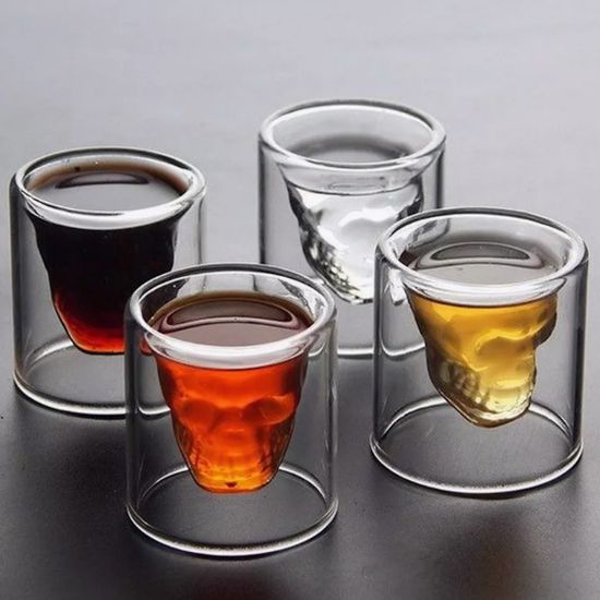 Набор рюмок "Череп двойное стекло"