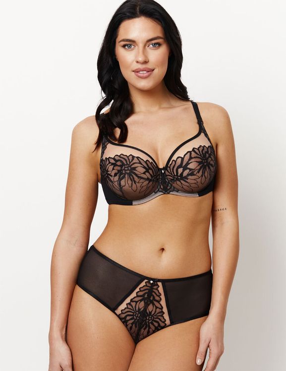 Трусы Subtille Astra Black бразилиана (черный/телесный)