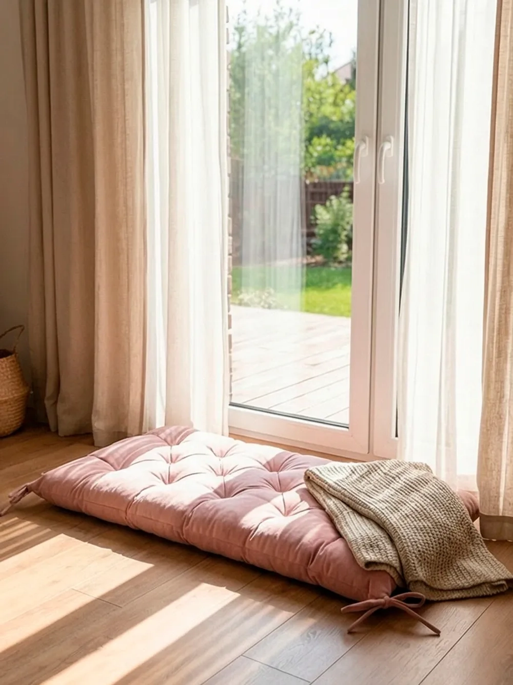 Подушка на скамью, подоконник, обувницу 100х45 см