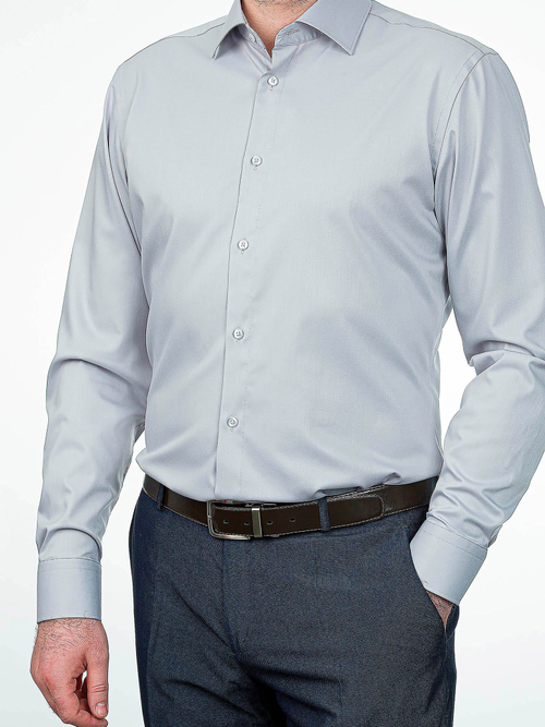 Сорочка мужская VESTER длинный рукав, цвет серый, бамбук/пэ 51518 06