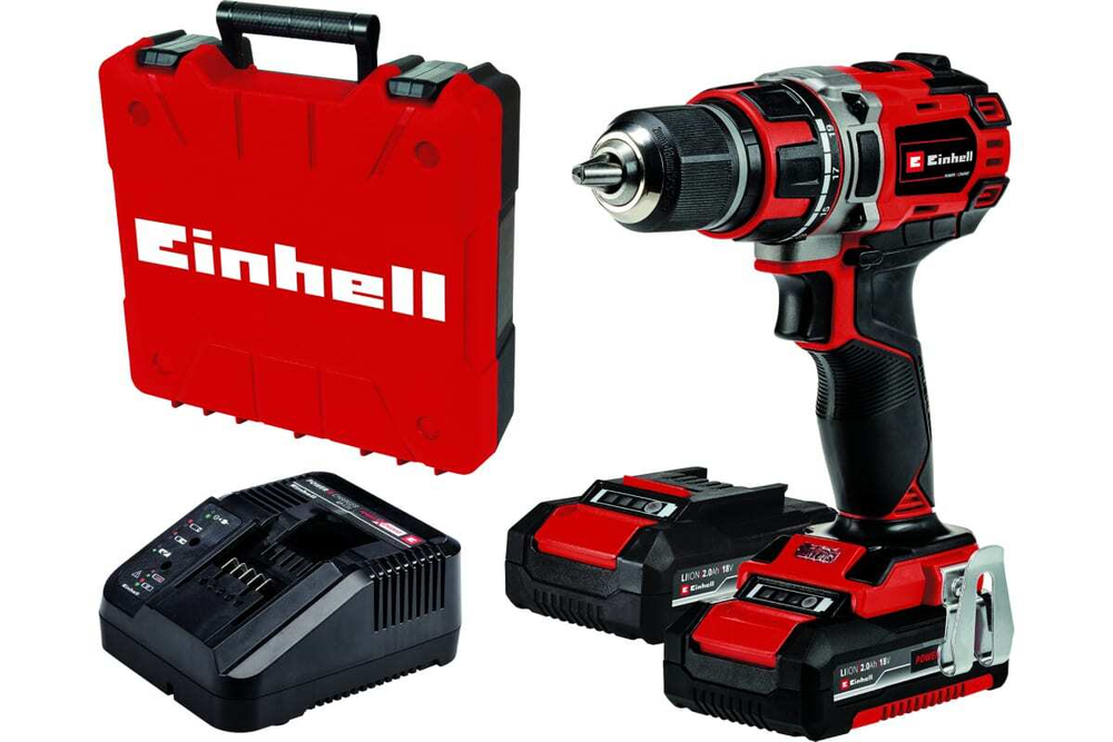 Дрель-шуруповерт 18V Einhell Profi PXC TР-CD 18/50 Li BL б/щ 50Нм 2АКБ 2Ач и ЗУ