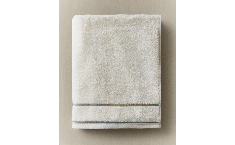 Zara Home Полотенце для лица и рук из хлопка, слоновая кость · 4585/013