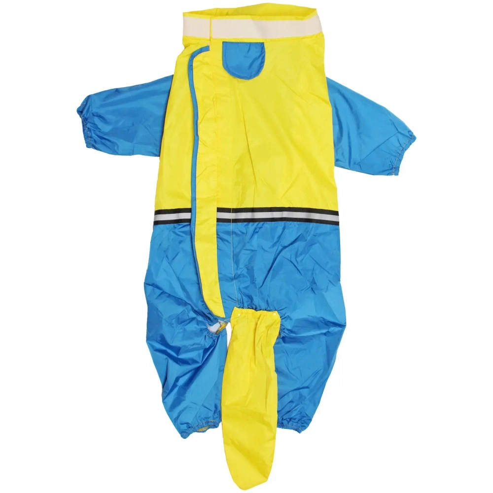 Дождевик для крупных пород собак «KOMFORT», цвет жёлто - голубой, р 4XL