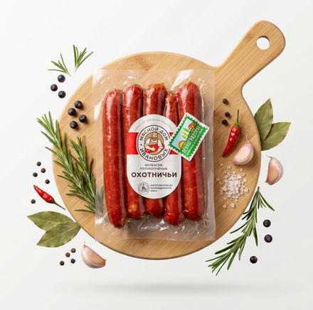 Колбаски Охотничьи п/к, Мясной дом Ивановых