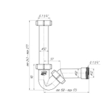 Сифон для биде 1 1/4*32 без выпуска BD1020 АНИ пласт