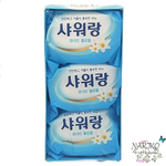 Мыло туалетное твёрдое для рук и тела MUKUNGHWA Sauna с ароматом белых цветов, 3 шт. по 130 гр.