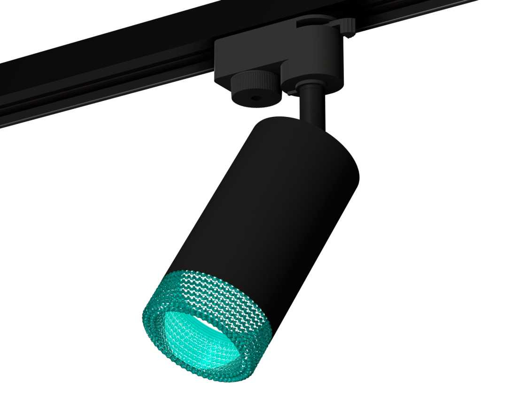 Комплект трекового светильника Ambrella light Track System XT6323083 SBK/BL черный песок/голубой (A2521, C6323, N6153)