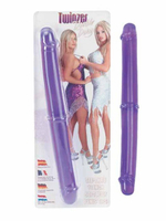 Фаллос двойной Twinzer ( 33 см , фиолетовый) (Цвет: фиолетовый)