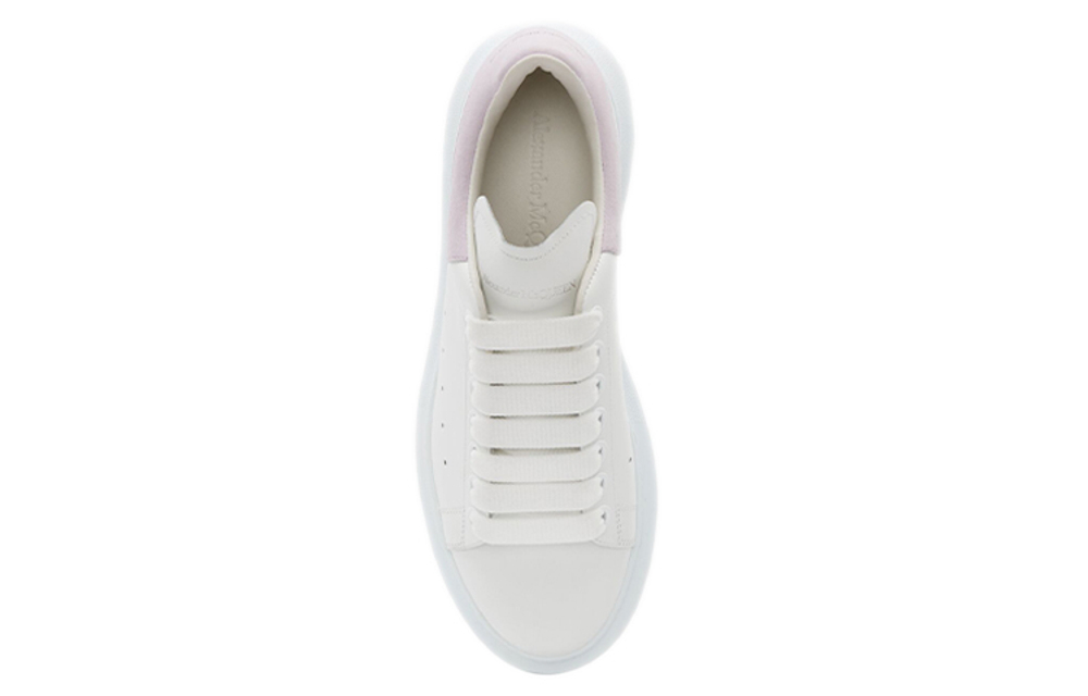 Alexander McQueen Alexander McQueen cowhide lace-up logo fashion sneakers women's white purple