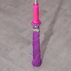 Швабра для мытья пола с отжимом Доляна, насадка из микрофибры 80 гр, стальная ручка 119 см, цвет МИКС