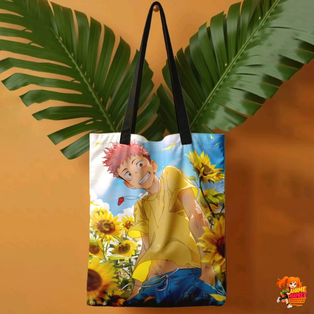 Сумка шоппер с принтом Магическая битва