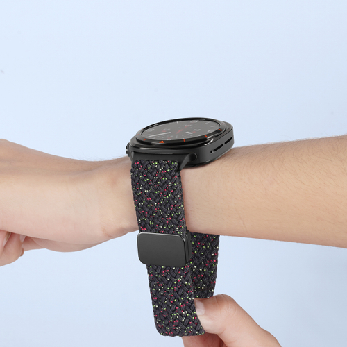 Эластичный ремешок черного цвета (Black Unity) от Dux Ducis для смарт часов Samsung Watch Ultra 47MM, серия Strap (Mixture Pro Series)