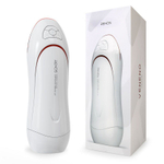 Белый вибромастурбатор со сжатием и голосовым сопровождением (Цвет: белый)