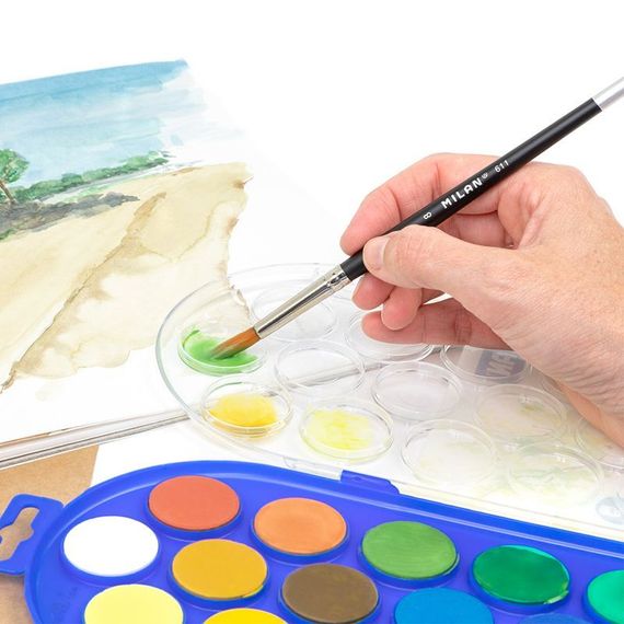 Akvarel boya \ Акварельные краски  SET OF 22 WATERCOLOUR TABLETS Ø 30mm