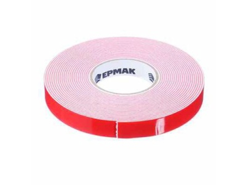 Лента клеящая монтажная 2-х сторонняя 12мм х 5м ЕРМАК профессиональная