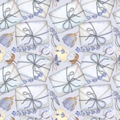 Лаванда и письма на сиреневом / Lavender and letters on lilac