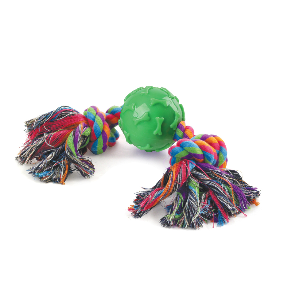 Игрушка для собак "Веревка, 2 узла и мяч", d65/300мм, Triol