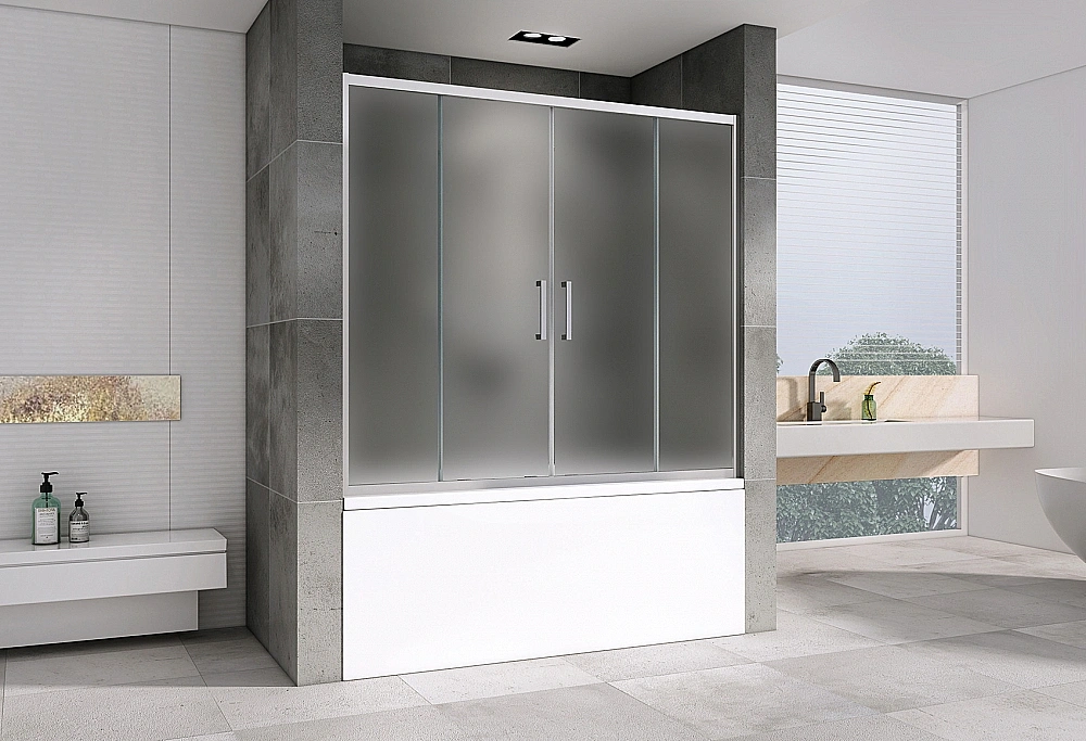 Шторка для ванны ABBER Schwarzer Diamant AG57160M 160x140 матовая