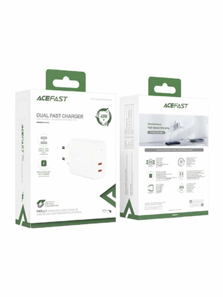 СЗУ ACEFAST A9 PD40W(USB-C+USB-C) dual port charger (EU)