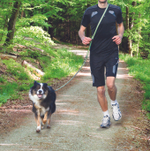 Поводок для пробежки Trixie Jogging Leash, серый/оранжевый
