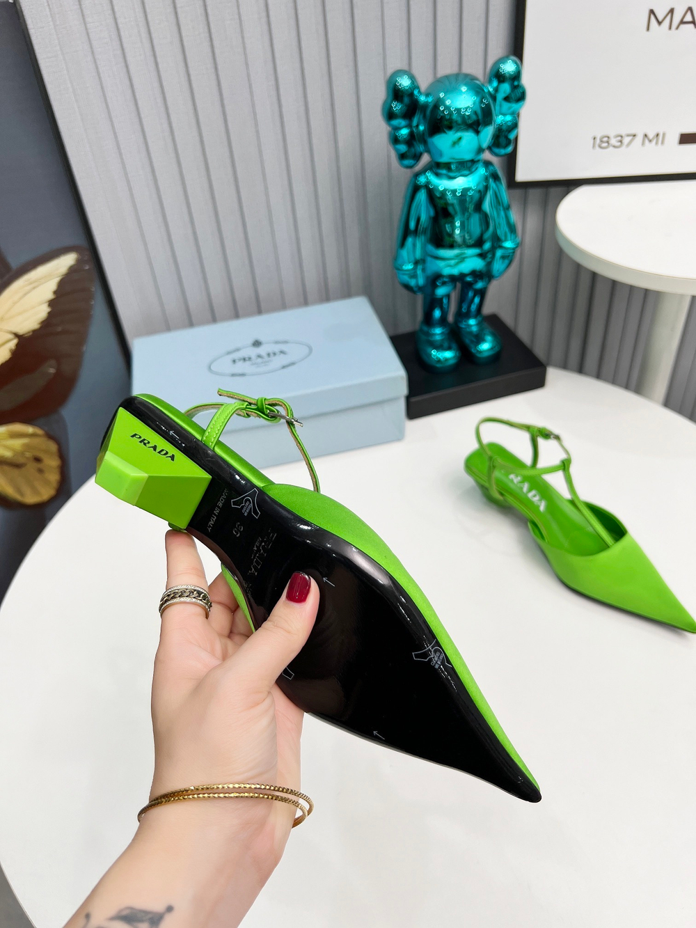 Prada Satin Slingback Pumps
