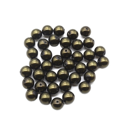 131-10-011 Хрустальный жемчуг Dark Green 6мм. 40 шт. Preciosa
