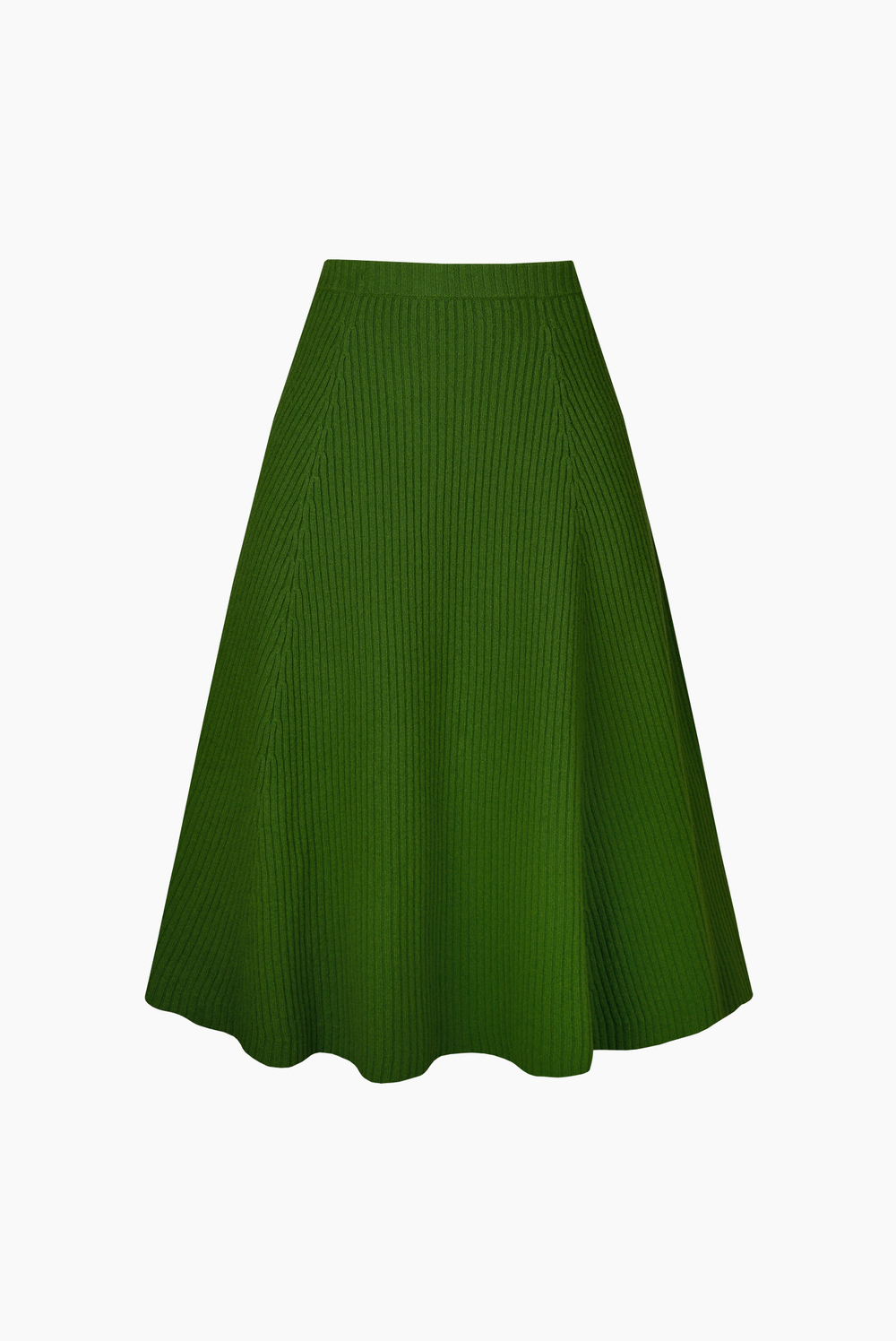 Зелёная шерстяная юбка