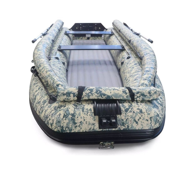 Надувная лодка ПВХ, SOLAR-430 Super Jet tunnel ф/б, серый