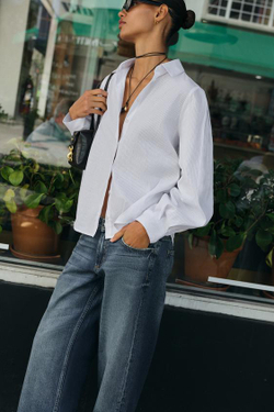 ZARA ДЖИНСЫ Z1975 ПРЯМОГО КРОЯ С НИЗКОЙ ПОСАДКОЙ, СИНИЙ