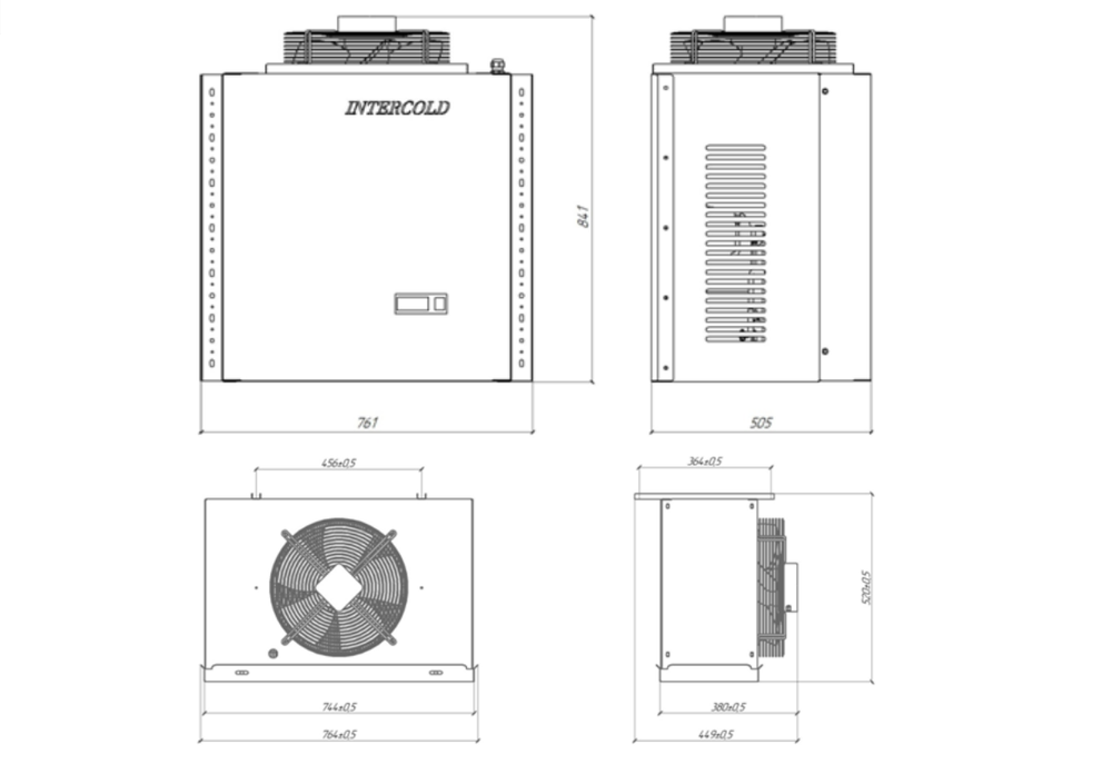 Сплит система Intercold МСМ-454 PR FT (опция -30° С)