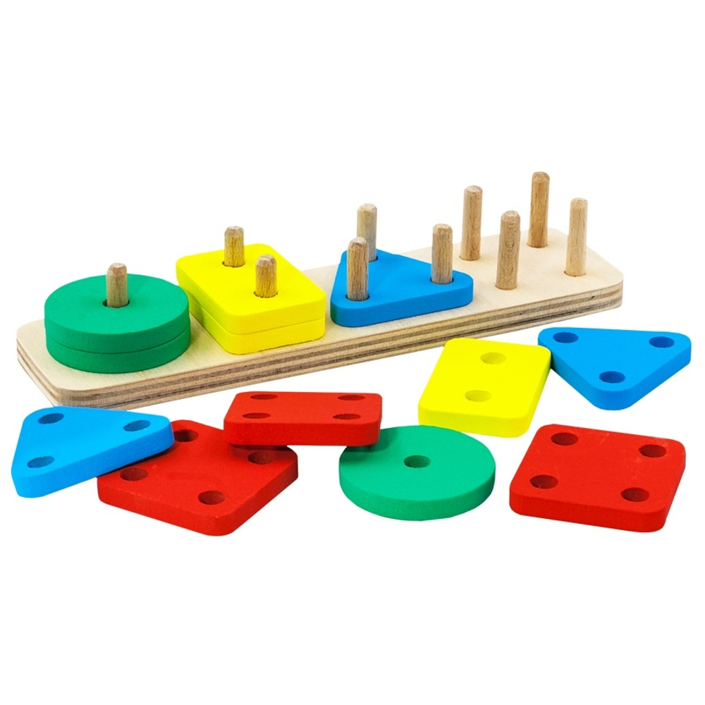Сортер №321, развивающая игрушка для детей, обучающая игра из дерева