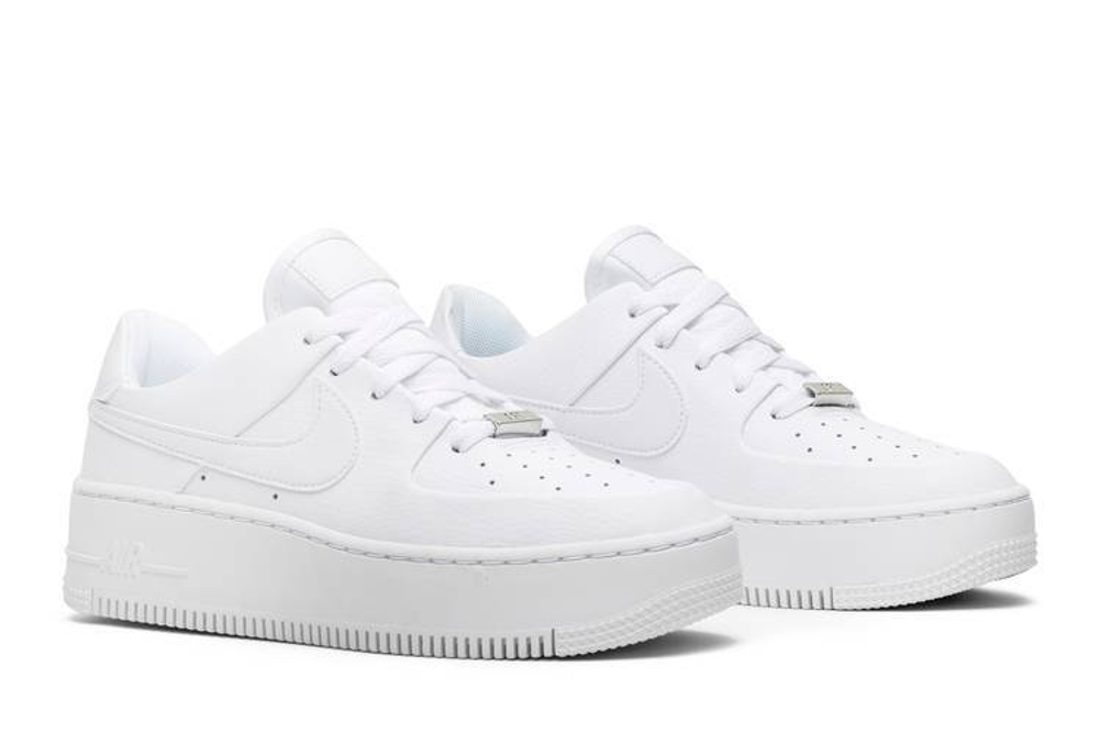 Кроссовки Nike Air Force 1 Sage Triple White (W) (Женская размерная сетка)