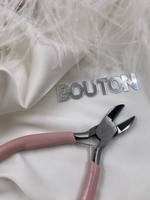 Кусачки бокорезы серебристые с розовыми ручками