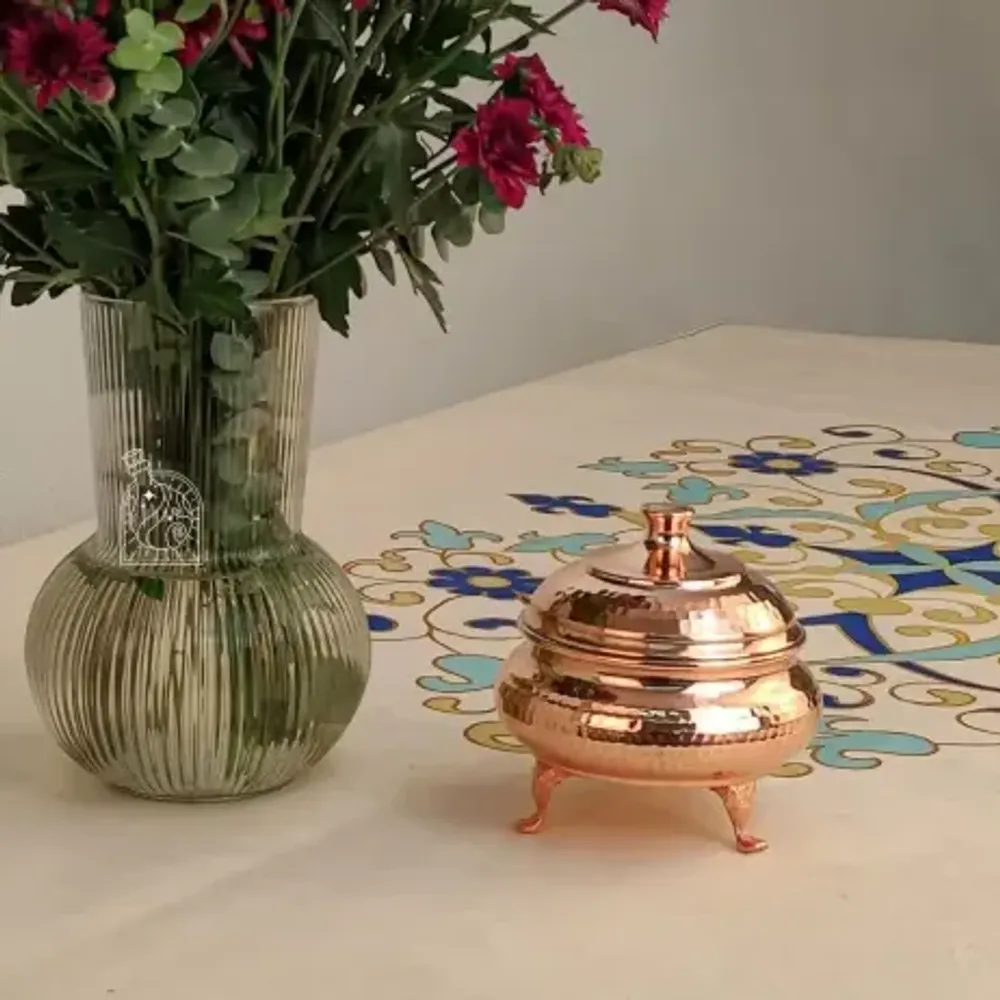 Медная сахарница на трех ножках Exirmes 30220344 Иран Медная сахарница на трех ножках Exirmes 30220344 Иран