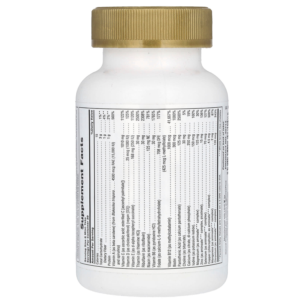 NaturesPlus, Source of Life®, Gold, лучшая мультивитаминная добавка, 180 мини-таблеток