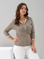 Блузка БЛ-015/кофе-экрюгорошек