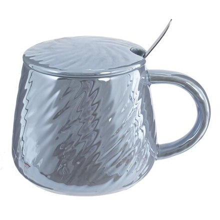 GAEM Кружка с крышкой и ложкой, 350 мл, L12,5 W9,5 H9 см