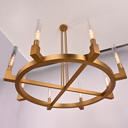 Люстра На Штанге Canelle Round Chandelier 8 Modern Brass By Imperiumloft