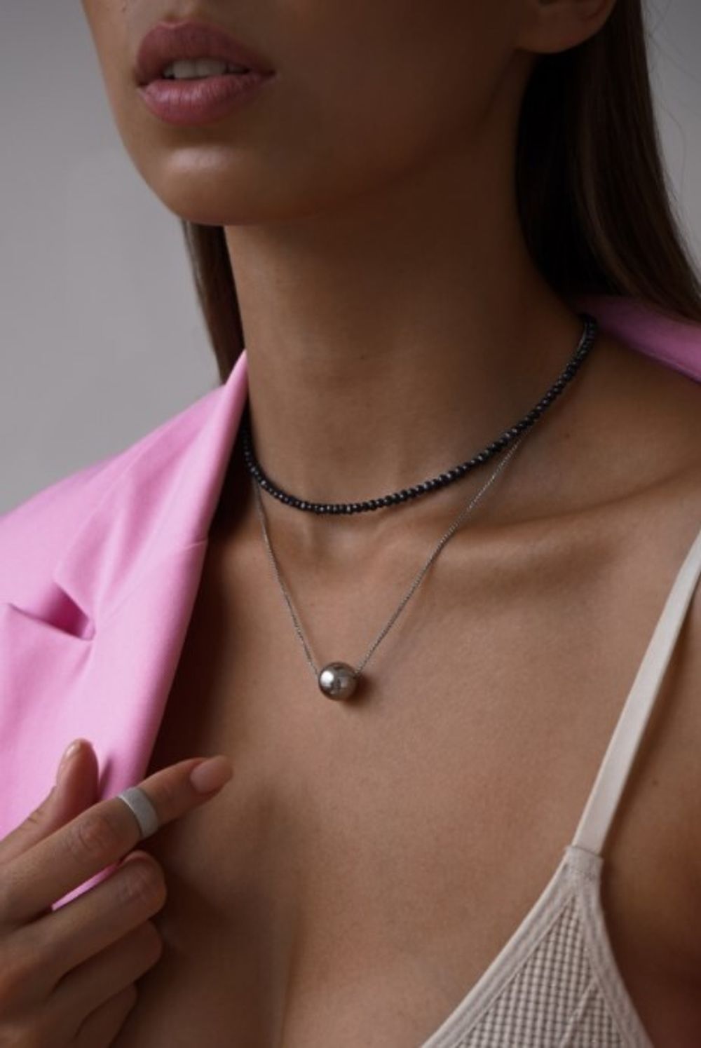 Чокер Северное сияние с культ. жемчугом