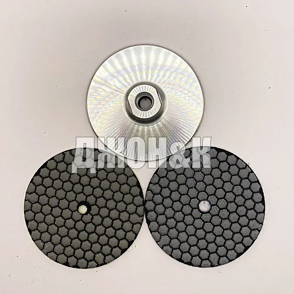 Круг шлифовальный черепашка диск по керамограниту 100 мм, р100, р50 + тарелка опорная