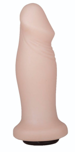 Анальный фаллоимитатор телесного цвета с ярко выраженной головкой - 14 см. (Цвет: телесный)