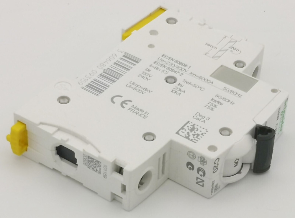 Автоматический выключатель Schneider Electric ic60N C20 A