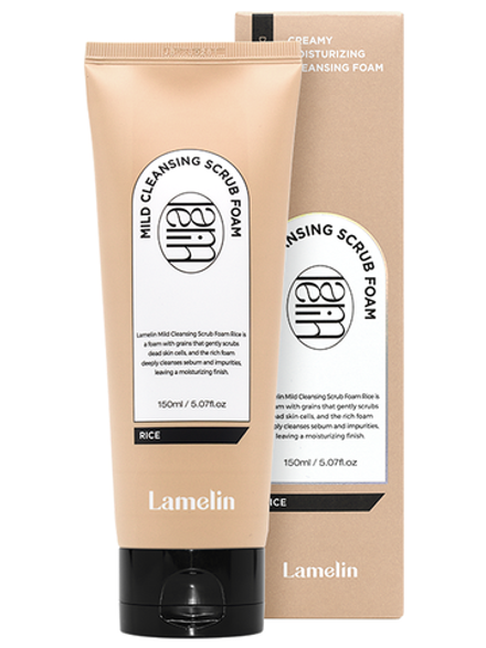 Lamelin Очищающая скраб-пенка с экстрактом риса Rice Mild Cleansing Scrub Foam 150 мл