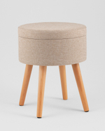 Пуф с ящиком Store Woody рогожка бежевая