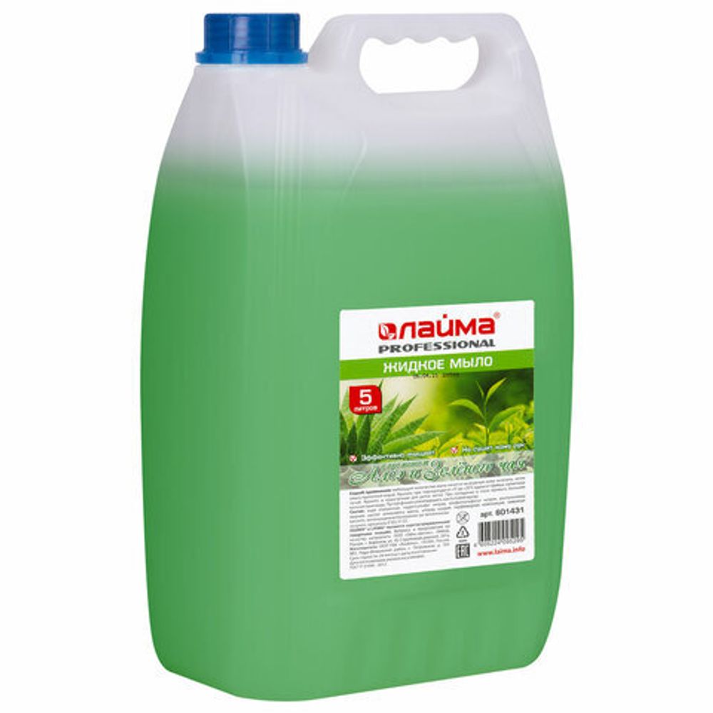 Мыло жидкое 5 л, ЛАЙМА PROFESSIONAL "Алоэ и зеленый чай", 601431